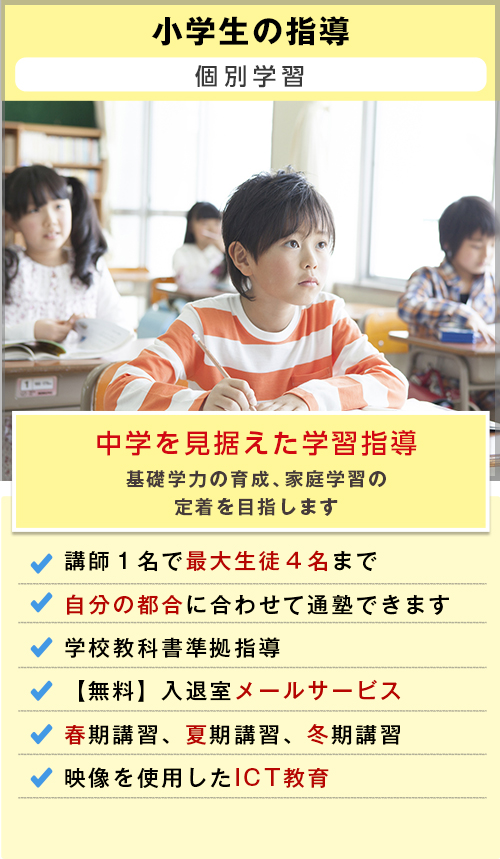 自立型個別学習の成績Apシステム|小学生の指導